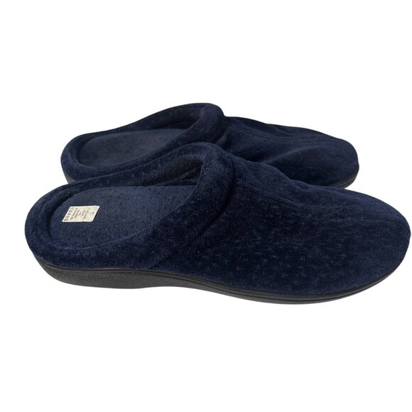 Tempur-Pedic Navy Memory Foam Womens Slippers Size S 6-7 Comfortable Indoor Hous - Picture 3 of 5